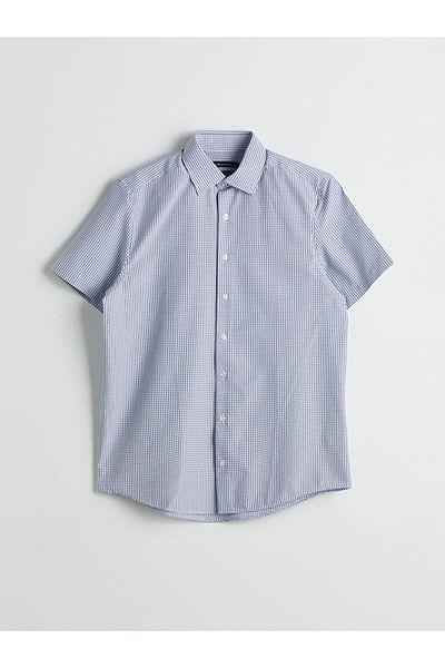 LC Waikiki Regular Fit Short Sleeve Plaid Poplin Men's Shirt
