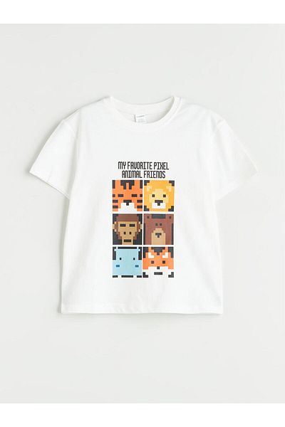 LC Waikiki Crew Neck Printed Boy's T-Shirt