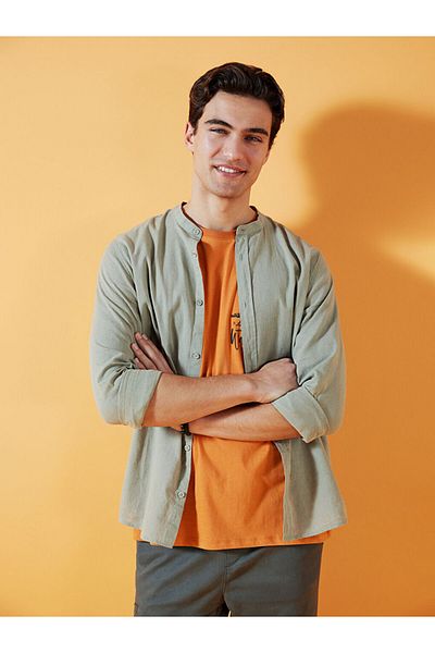 LC Waikiki Regular Fit Long Sleeve Poplin Men's Shirt