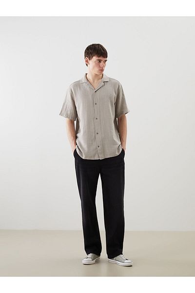 LC Waikiki Regular Fit Short Sleeve Men's Textured Shirt