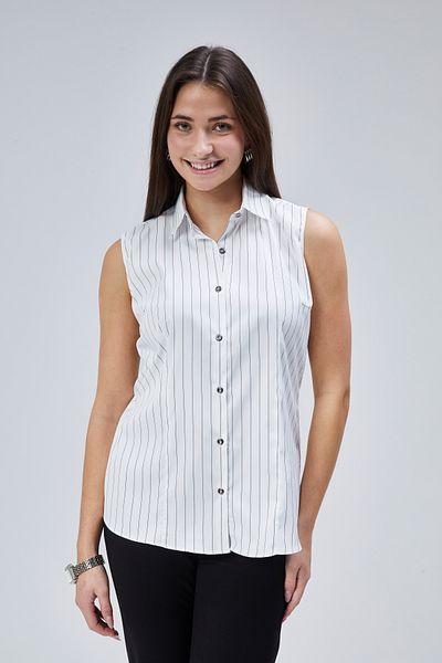 by shirts collection White Dark Navy Striped Stylish Elite Shirt