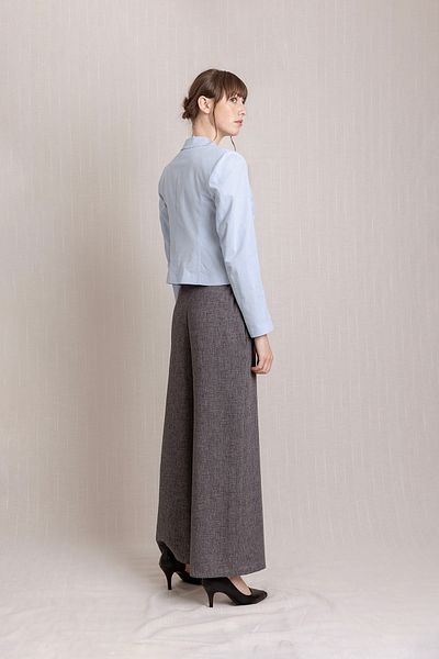 Volanlı Loose Linen Trousers