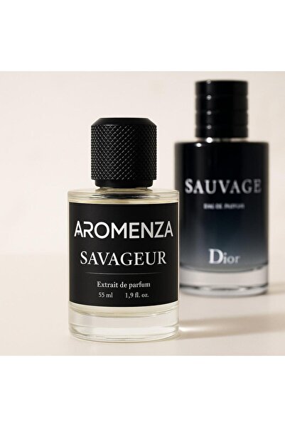 AROMENZA SAVAGEUR Erkek Parfümü 55 ml | Dört Mevsim Kalıcı Ferah Eau de Parfum