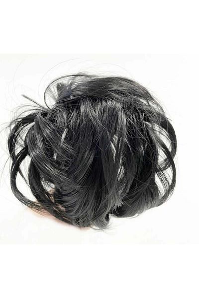 Enseb Black Color Straight Model Premade Wire Hair Shaped Wig Hairpiece Buckle ( 336336 )