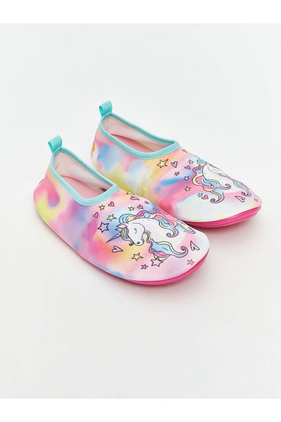 LC Waikiki New Season Printed Girls' Sea Shoes - S5Mk91Z4
