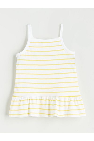 LC Waikiki Cherry Printed Striped Girl's Undershirt