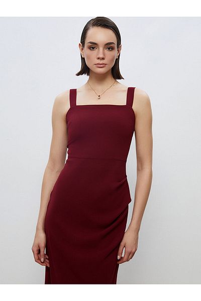 LC Waikiki Lcw Square Neck Crepe Dress