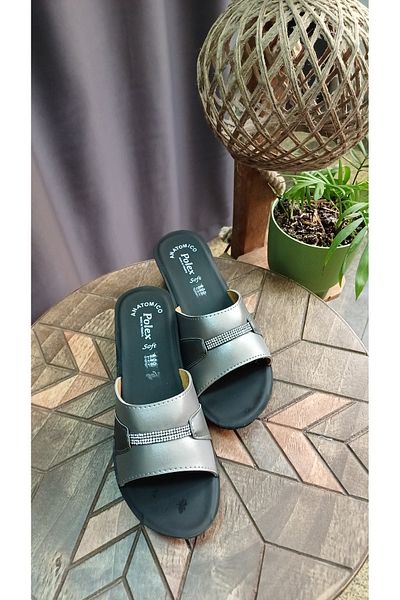 ASUDE TESETTÜR Polex Zenne Stripe Stone Daily Slippers