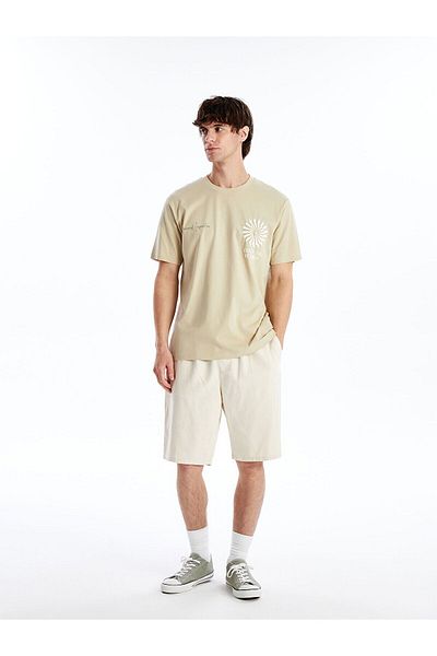 LC Waikiki Crew Neck Short Sleeve Printed Combed Cotton Men's T-Shirt