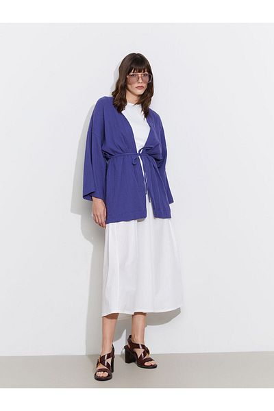 LC Waikiki Shawl Collar Oversize Muslin Women's Kimono