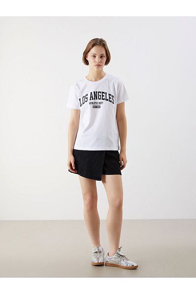 LC Waikiki Tricou pentru femei New Season Crew Neck Los Angeles Printed - S5Q969Z8