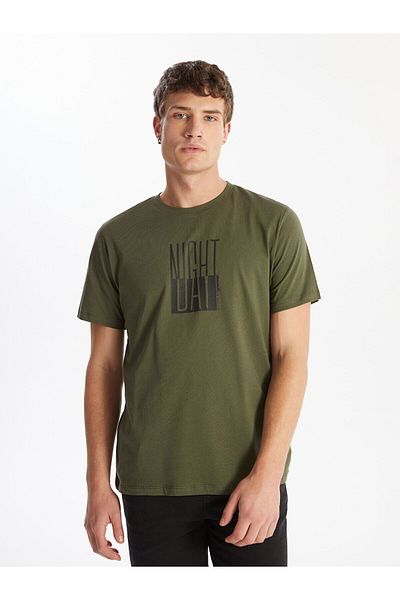 LC Waikiki Crew Neck Short Sleeve Printed Combed Cotton Men's T-Shirt