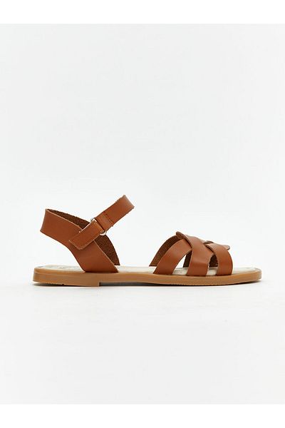 LC Waikiki Lcw Steps Brown Velcro Girls Sandals