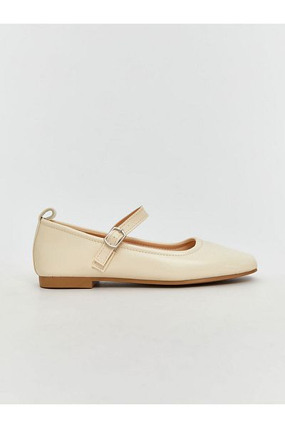 LC Waikiki Lcw Steps Sari Leather Look Girl's Ballerinas