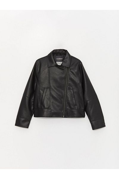LC Waikiki Leather Look Girls' Coat