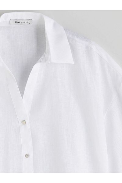 LC Waikiki Lcw Oversize Linen Women's Shirt Fast Fashion