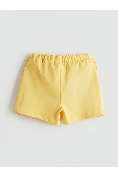 LC Waikiki Sari Beli Elastic Niloya Printed Girl's Shorts