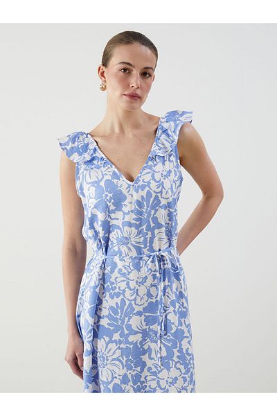 LC Waikiki Rochie florală cu decolteu în V sezon nou - S5M310Z8