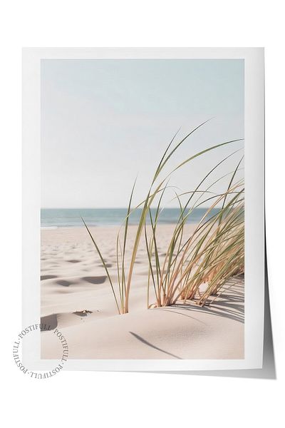 Postifull Frameless Wall Poster, Close-Up of the Beach, Photo, Blue Color Poster, 2025 Summer Selection, No:10975