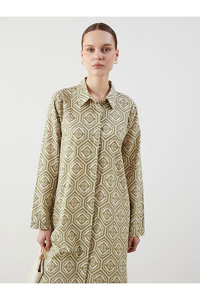 LC Waikiki Green Patterned Women's Shirt Tunic