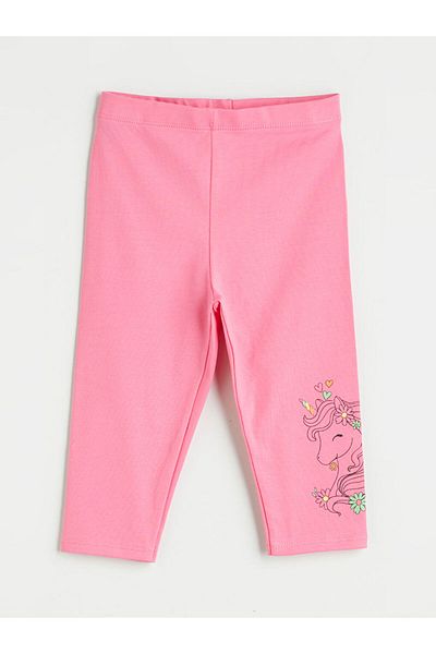 LC Waikiki Printed Girls' Tights with Elastic Waistband