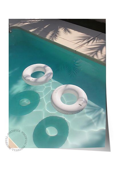 Postifull Frameless Wall Poster, Sea Ring, Photo, Blue Color Poster, 2025 Summer Selection, No:109656