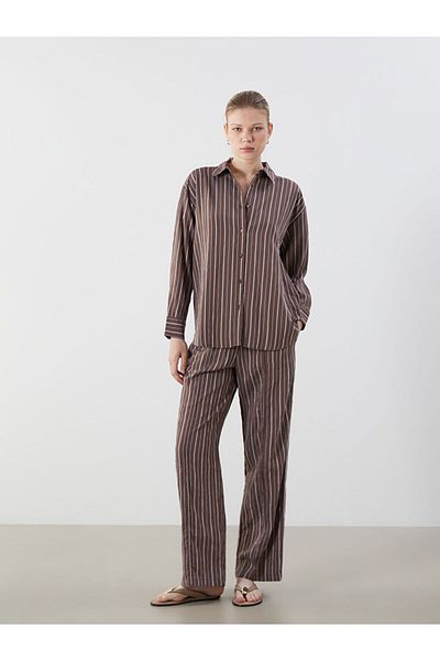 LC Waikiki Lcw Striped Oversize Women's Shirt
