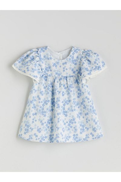 LC Waikiki New Season Crew Neck Floral Baby Girl Dress - S5Qk56Z1