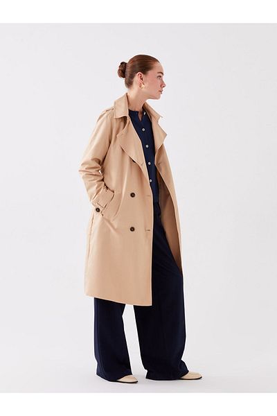 LC Waikiki Jacket Collar Women's Trench Coat