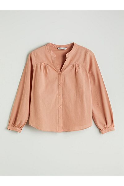 LC Waikiki Oversized Blouse with High Collar