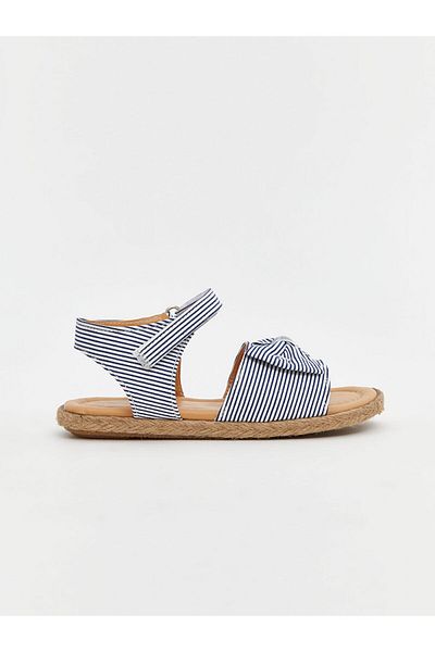 LC Waikiki Indigo Bow Detailed Baby Girl Sandals