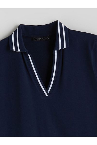 LC Waikiki Polo Neck A-Line Pique Dress