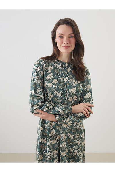 LC Waikiki Νέα σεζόν Crew Neck Floral φόρεμα σε γραμμή Α - S5M272Z8