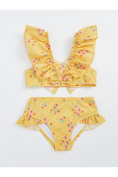 LC Waikiki Lcw Floral Baby Girl Bikini Set Fast Fashion