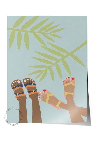 Postifull Frameless Wall Poster, a Beautiful Summer Day, Illustration, Colorful Color Poster, 2025 Summer Selection, No