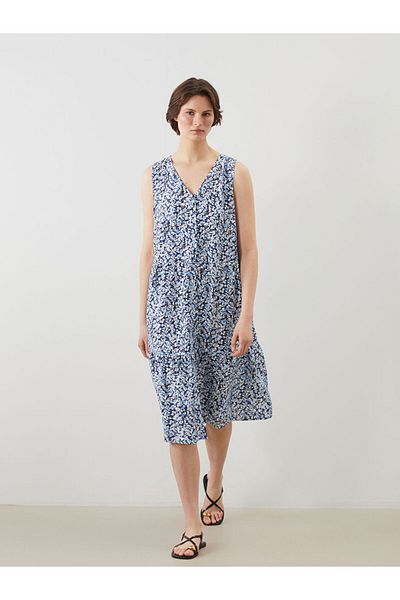 LC Waikiki Mixed V-Neck Floral Dress