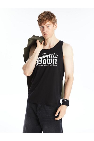 LC Waikiki Crew Neck Printed Men's Sleeveless T-Shirt
