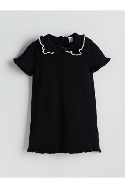 LC Waikiki Peter Pan Collar Girls' 2 Thread Dress