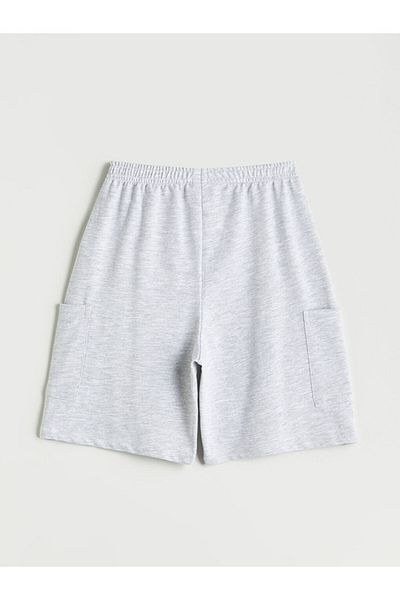 LC Waikiki Girls' Cargo Shorts with Elastic Waist