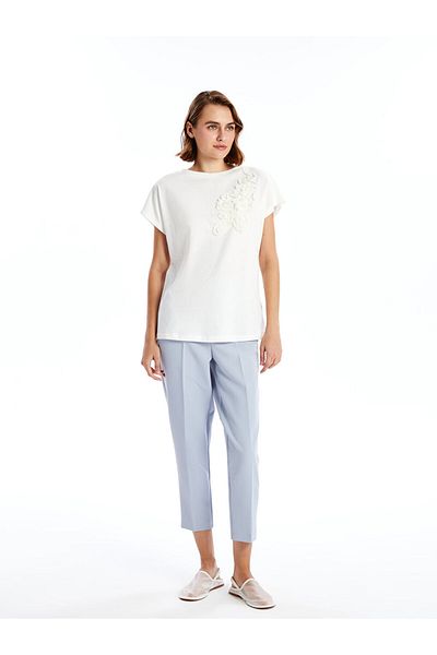 LC Waikiki New Season Crew Neck Embroidered Women's Blouse - S4Og17Z8