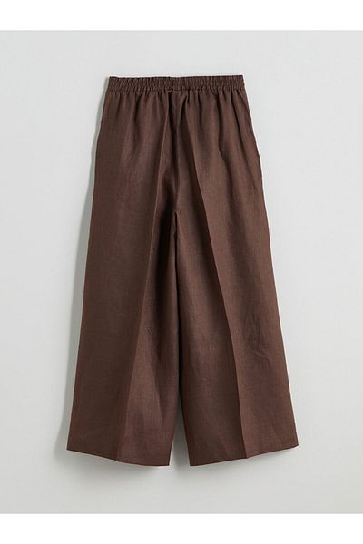LC Waikiki Elastic Waist Linen Women's Trousers