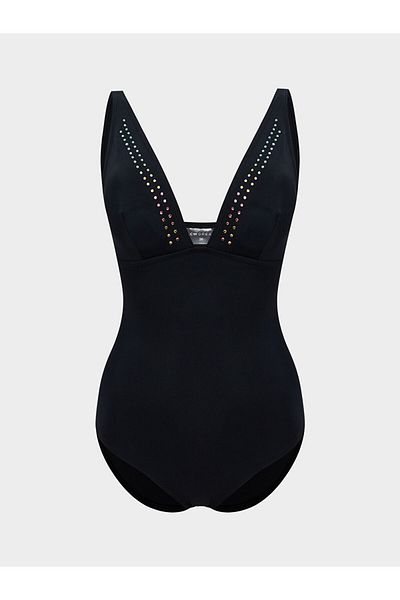 LC Waikiki Black Stone Women's Swimsuit with Removable Pad