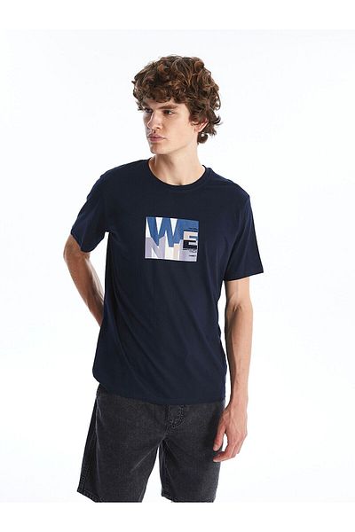 LC Waikiki Crew Neck Short Sleeve Printed Combed Cotton Men's T-Shirt