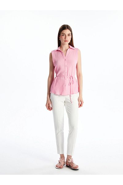 LC Waikiki Pink Textured Women's Shirt