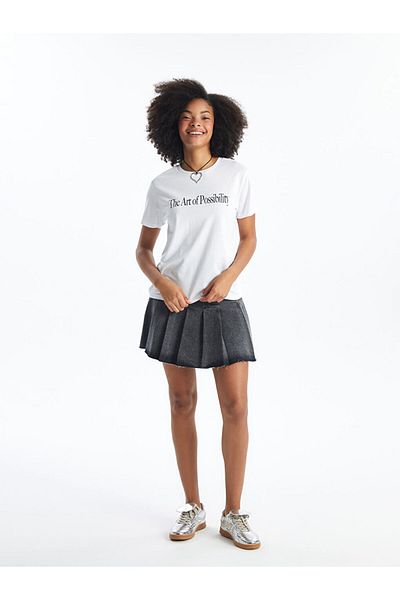LC Waikiki  Crew Neck Printed Short Sleeve Women's T-Shirt