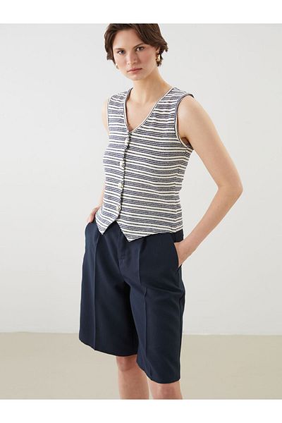 LC Waikiki V-Neck Striped Women's Vest