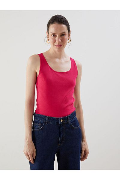 LC Waikiki Purple U-Neck Women's Tank Top