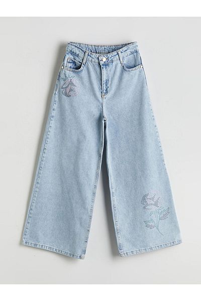 LC Waikiki Wideleg Stoned Girl's Jean Trousers