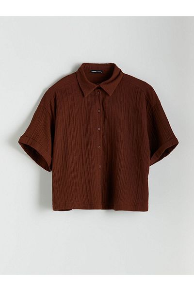 LC Waikiki Textured Oversize Women's Shirt