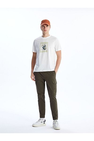 LC Waikiki Crew Neck Short Sleeve Printed Combed Cotton Men's T-Shirt